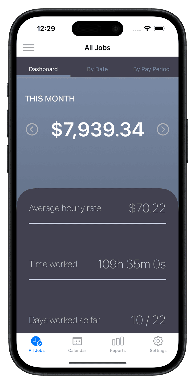 Salarybook Time Tracking App Dashboard